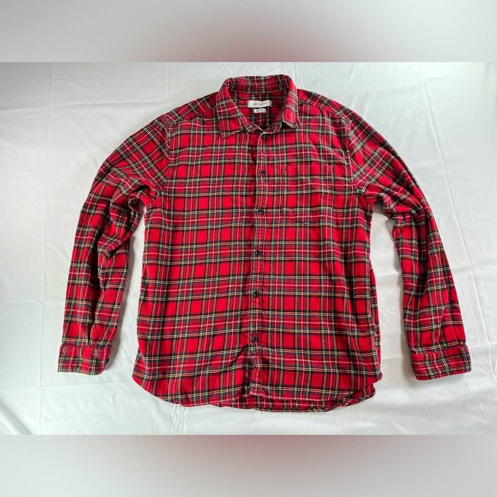 Men's Urban Outfitters Red Plaid Flannel Size Large